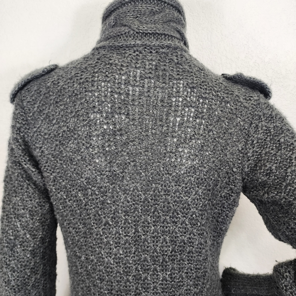 Cocogio Italian Gray Wool‎ Boho Long Cardigan Size S - Picture 10 of 15